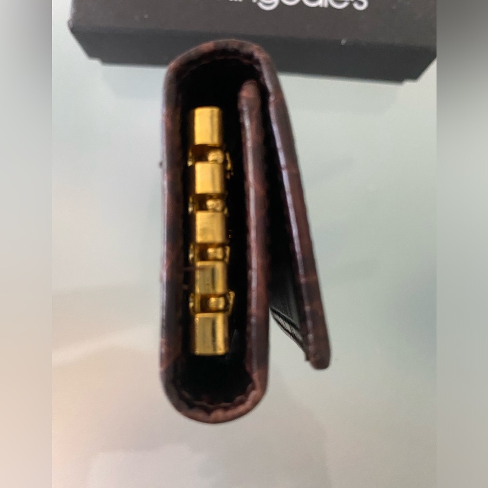 NEW Gianni VERSACE KEYS holder/wallet Leather crocodile imprint ITALY - Picture 6 of 12
